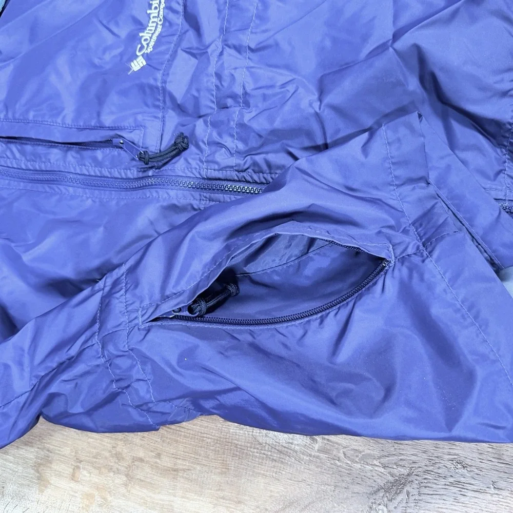 Columbia Vintage 90s Colorblock Windbreaker Womens Medium Jacket Packable Teal